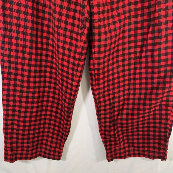 LL Bean Pajama pants Women's Large Red Plaid Drawstring Pull On No Pockets - Picture 3 of 8